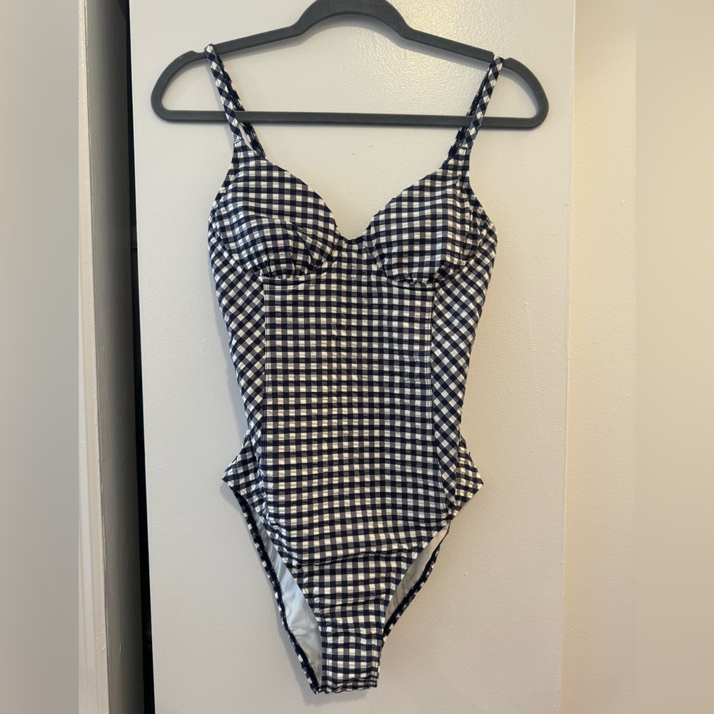 NWT Tory Burch Gingham One Piece Bathing Suit